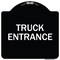 Signmission Driveway Truck Entrance Heavy-Gauge Aluminum Architectural Sign, 18" x 18", BW-1818-24122 A-DES-BW-1818-24122 - alternate 1